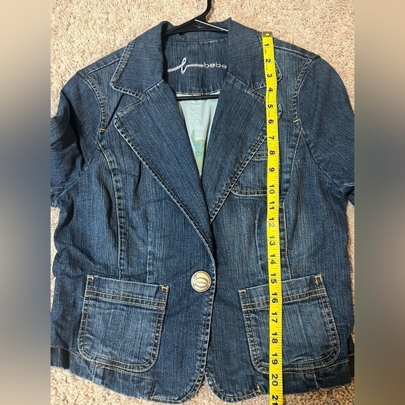 Bebe size small women’s Jean jacket/blazer - Picture 6 of 6